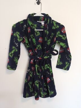 Minecraft Creeper TNT Robe Boys Size 6/7 See Condition